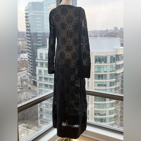 🆕 SIR THE LABEL 🧿 NWOT Rayure Long Sleeve Crochet Maxi Dress, Sz 1 US 4 - Picture 6 of 16